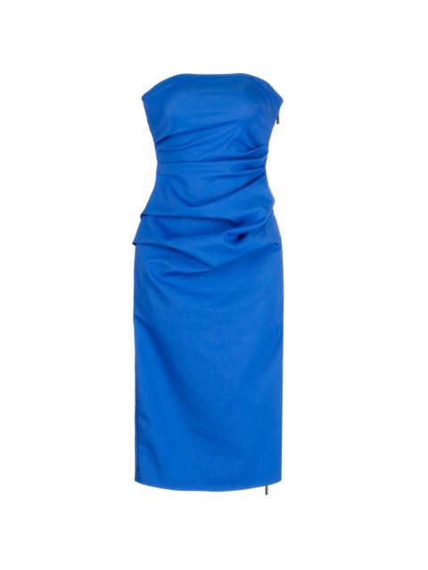 ruched strapless dress