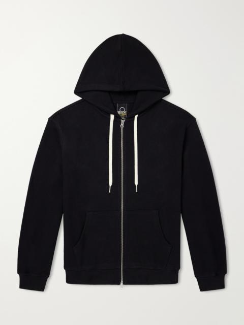 FrizmWORKS Waffle-Knit Cotton Zip-Up Hoodie