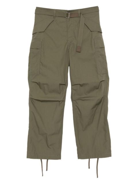 sacai belted cargo pants