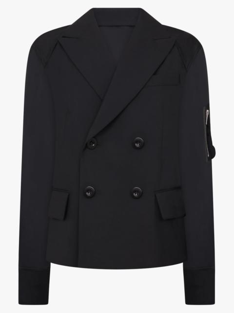sacai SUIT JACKET WITH CONTRAST SLEEVE | BLACK