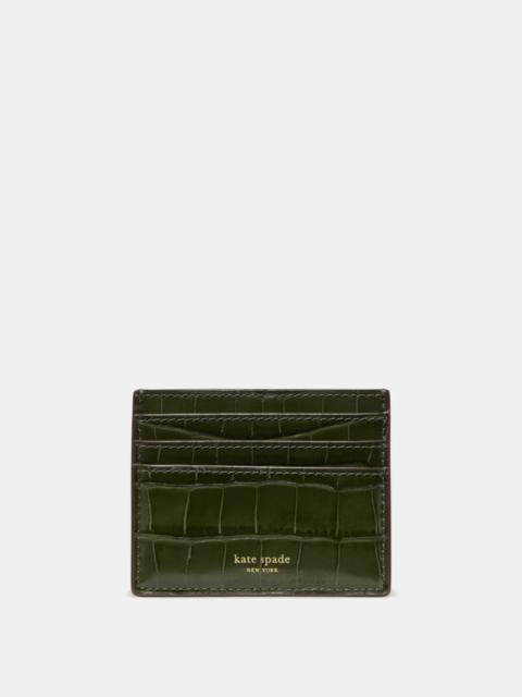 kate spade Classic Croc Embossed Card Holder