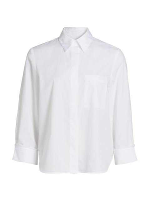 TWP Women's Boyfriend Cotton Patch Pocket Shirt - White