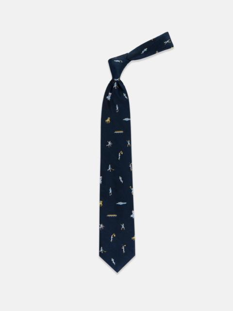 J. PRESS MADE-IN-ENGLAND YALE SPORTS CLUB TIE