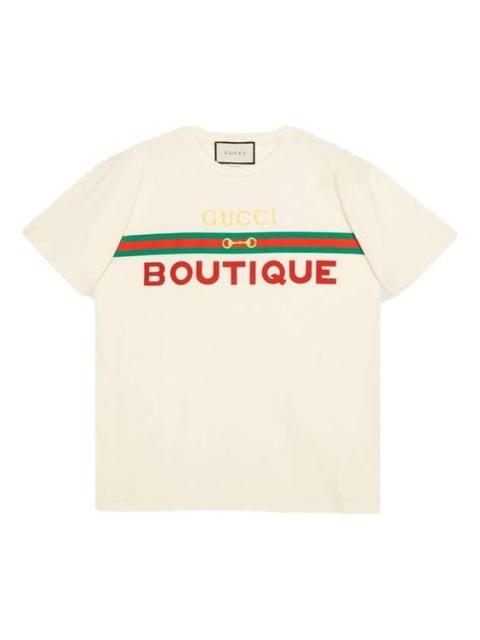 GUCCI (WMNS) Gucci Boutique Ribbon Horse Buckle Printed For Beige 615044-XJCKY-7136