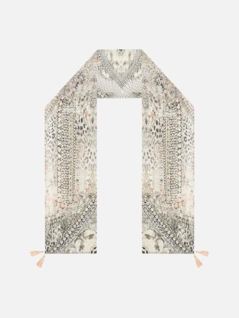 CAMILLA LONG SILK CRINKLE CHIFFON SCARF