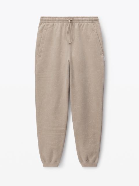 sweatpant in flocked terry