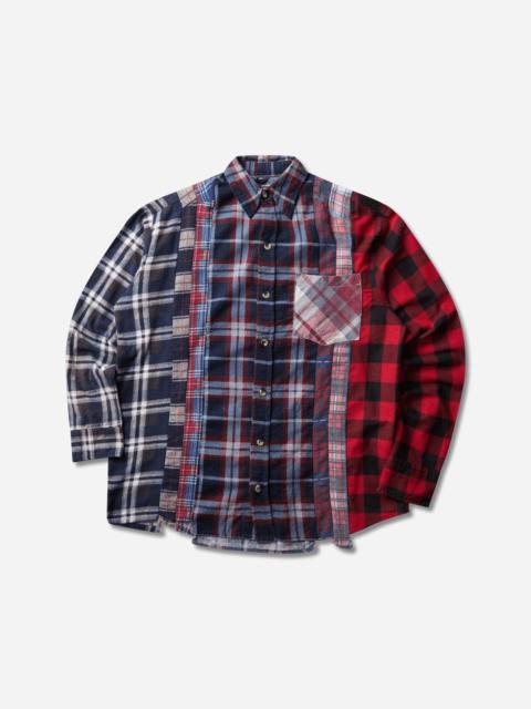 NEEDLES Men's 7 Cuts Flannel Shirt Multicolor