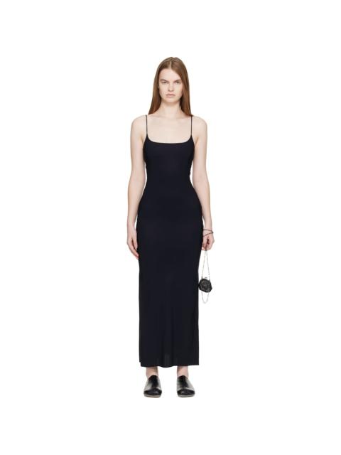 MM6 Maison Margiela Black Long Jersey Maxi Dress