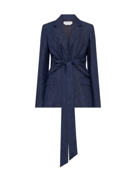 GABRIELA HEARST Grant Knotted Blazer in Recycled Cotton Denim