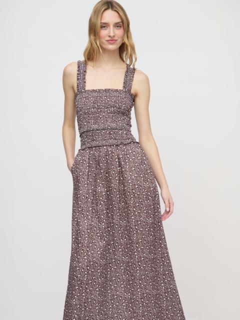 Hill House Home The Azalea Maxi Nap Dress - Chocolate Ditsy Thistle