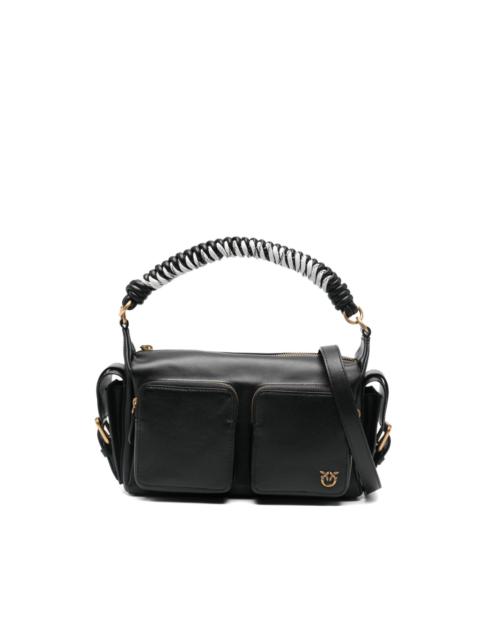 PINKO braided-handle pocket tote bag