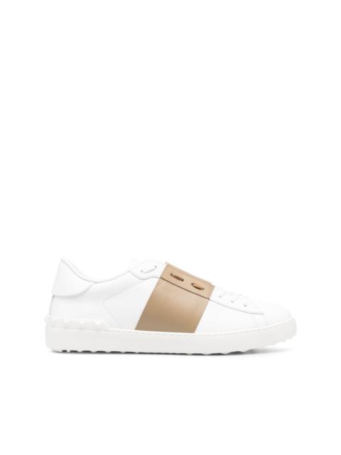 Valentino Open contrasting-band leather sneakers