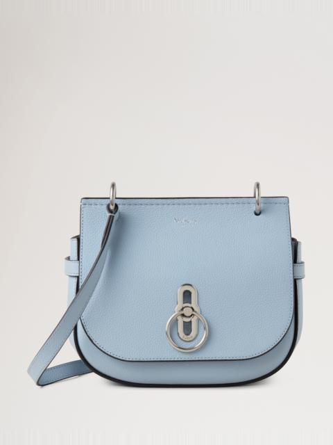 Mulberry Small Amberley Satchel Poplin Blue Small Classic Grain
