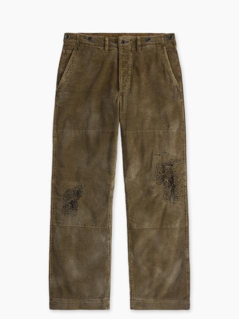 RRL by Ralph Lauren RRL REPAIRED CORDUROY FIELD PANT DISTRESSED BROWN