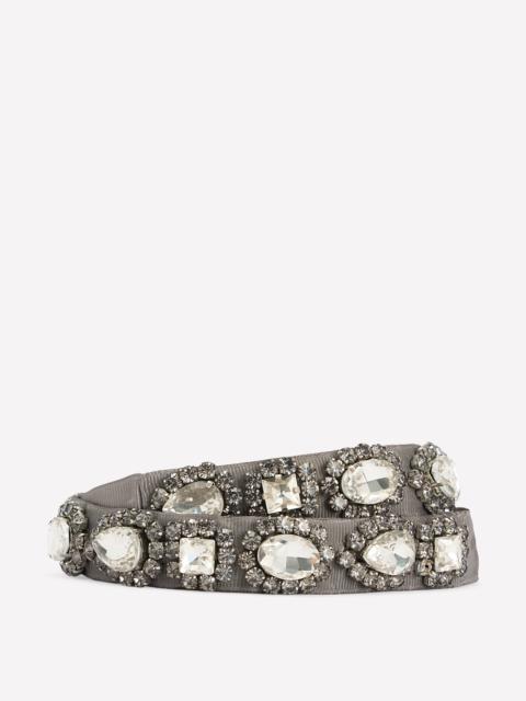 BODEN Embellished Belt-Clear Jewel