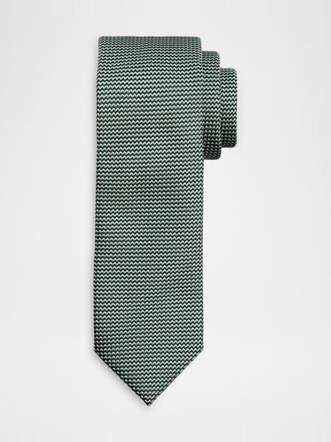 Brioni Men & apos;s Micro-Woven Jacquard Silk Tie