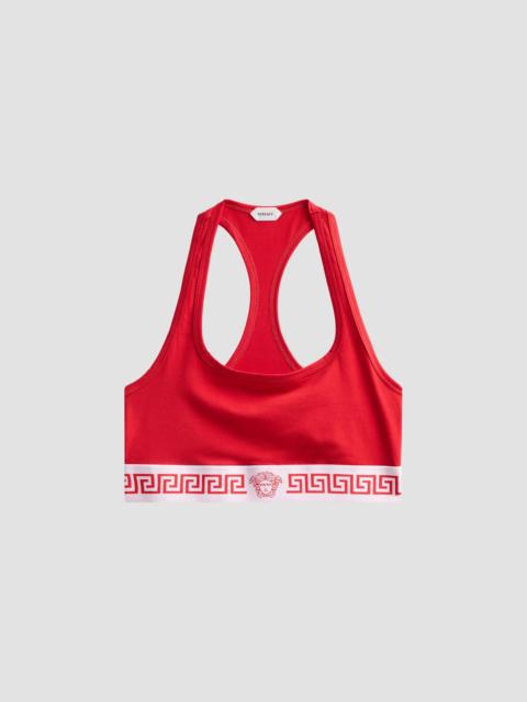 VERSACE Women's Jersey Sports Bra - Rosso
