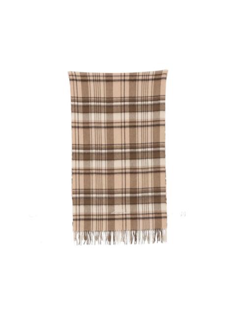 Les Deux check-pattern fringed scarf