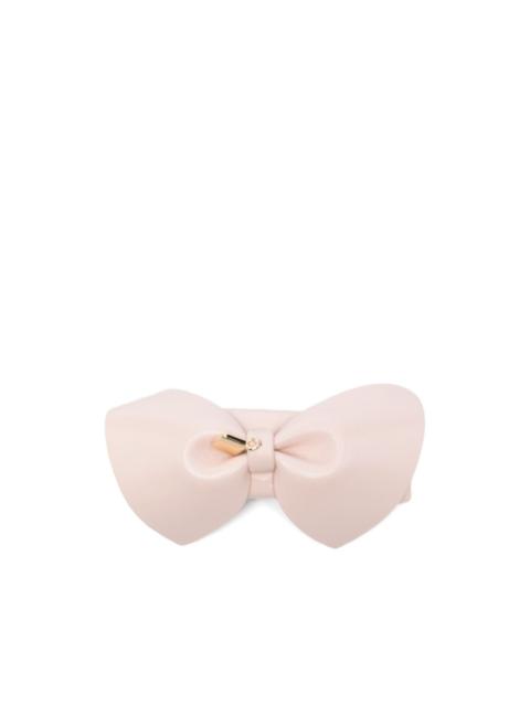FERRAGAMO bow-detail leather hair clip