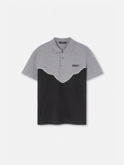 VERSACE 로고 짧은 소매 폴로 셔츠