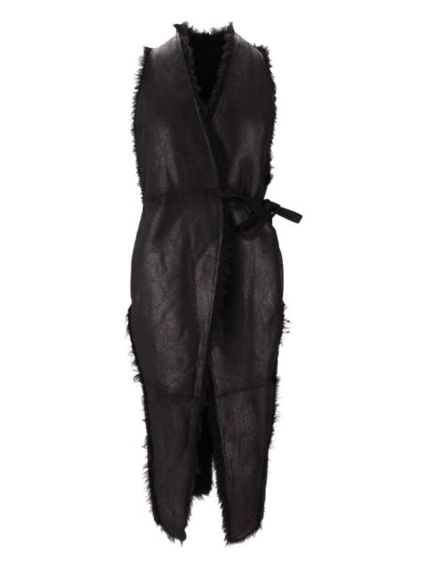 shearling belted coat