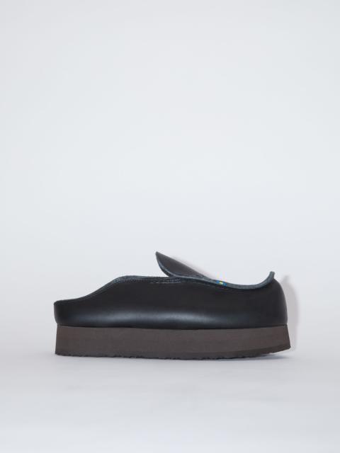 Acne Studios Leather slip-on shoes - Black