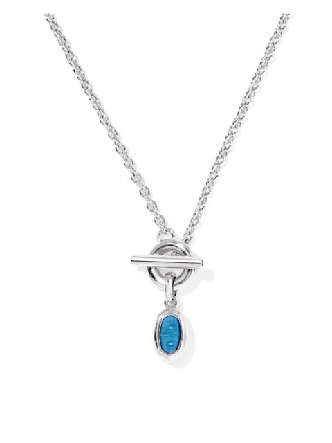 KENDRA SCOTT Mini Elisa Toggle Silver Short Pendant Necklace