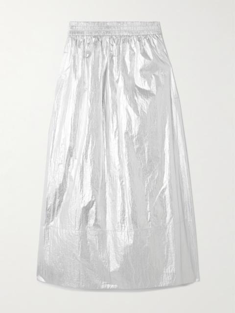 Tibi Metallic Shell Midi Skirt