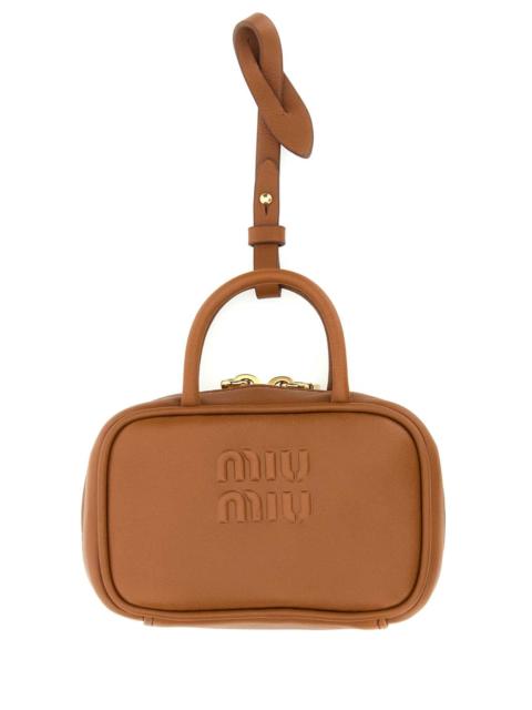 Miu Miu Miu Miu Women Camel Leather Beau Keyring Necessaire