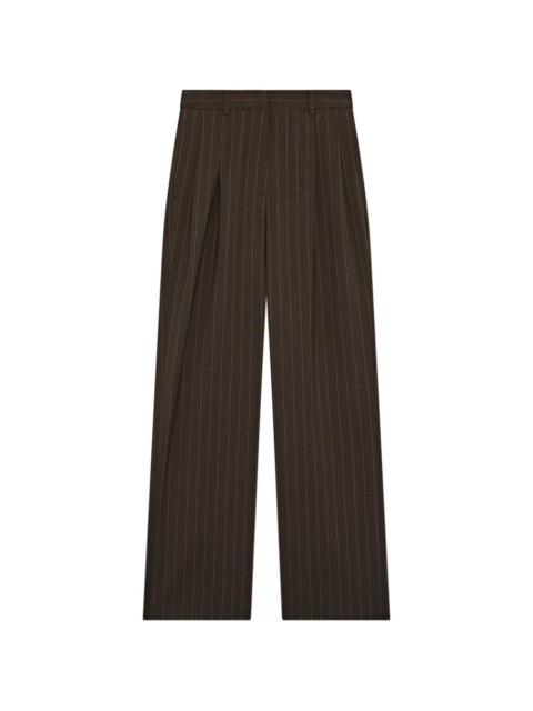 LARDINI pinstripe pleated trousers