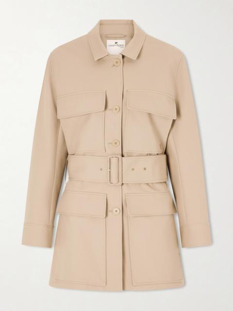courrèges Belted Cotton-gabardine Coat
