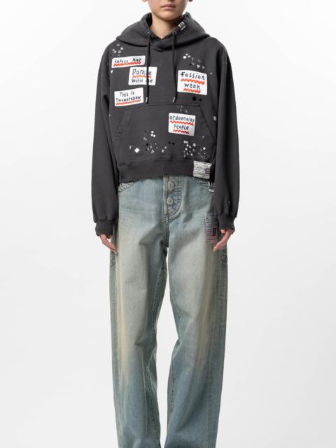 Maison MIHARAYASUHIRO Embellished Sticker Hoodie