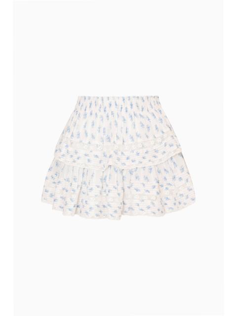LoveShackFancy Indigo Cloud Ruffle Mini Skirt