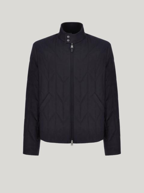 QUILTED JACKET IN BLUE TECHNICAL FABRIC