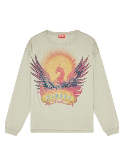 Diesel Men's Phoenix Graphic Cotton Shirt - Natural