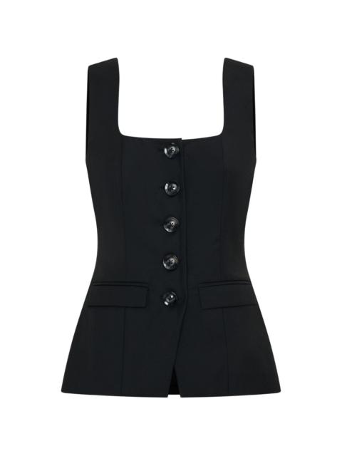 ANNA QUAN Marisol button-up sleeveless top