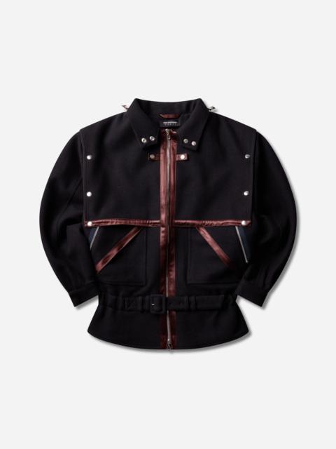 Kiko Kostadinov Women's Heron Belted Jacket Midnight Blue