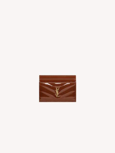 SAINT LAURENT CASSANDRE CARD CASE IN PATENT LEATHER