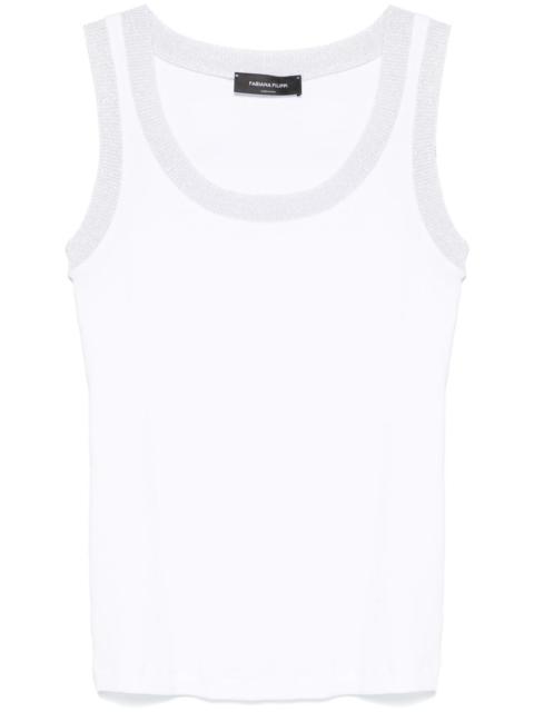 FABIANA FILIPPI lurex-trim tank top