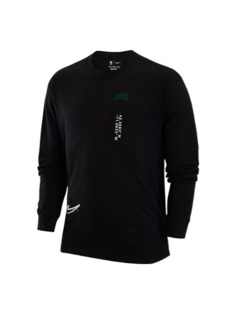 Nike Nike 그래픽 인쇄 보스턴 로고 T 셔츠 '블랙' DR6336-010