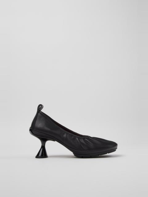 CAMPER Right Left Black Leather Ballerinas for Women.
