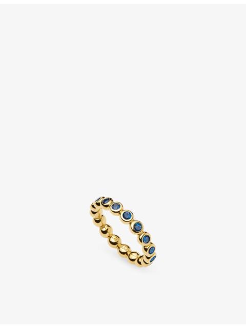 MISSOMA Tennis 18ct Yellow Gold Vermeil And Nano Crystal Eternity Stacking Ring