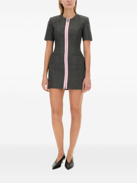 MSGM zip-up short-sleeve mini dress