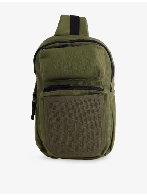 Stone Island Brand-Patch Canvas Cross-Body Bag