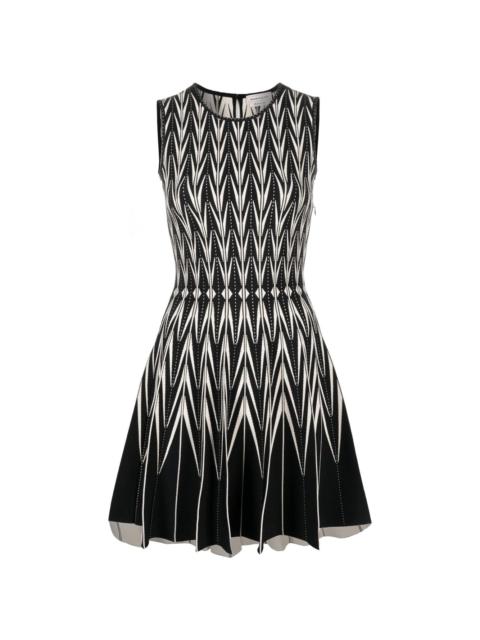 Alexander McQueen intarsia-knit belted dress