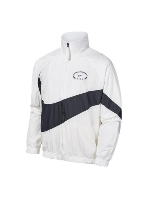 Nike Sportswear Statement Woven HBR Jacket Asia Sizing 'Sail Black' DV0531-133