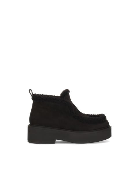 Gianvito Rossi shearling-trim suede ankle boots