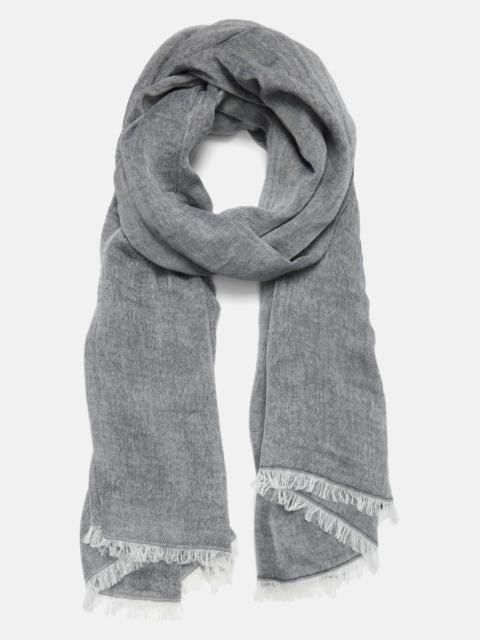 Vince Cotton Gauze Bi-Color Scarf