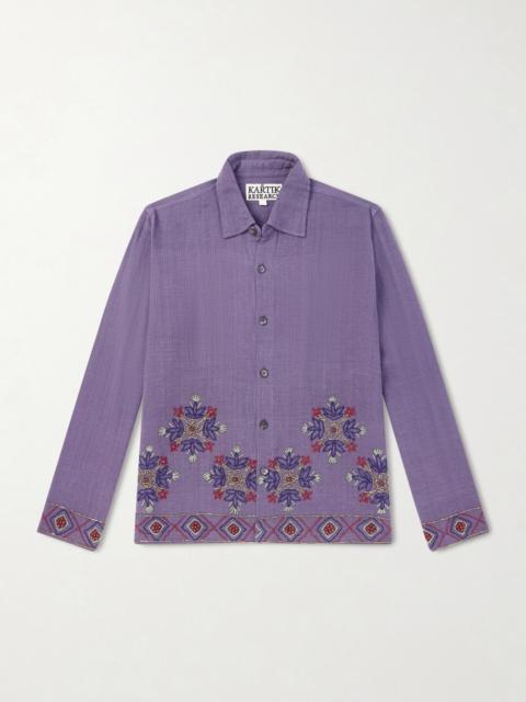 KARTIK RESEARCH Bead-Embellished Embroidered Cotton Shirt