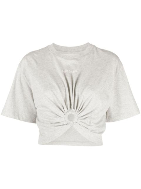 Palm Angels Mel logo-print cut-out T-shirt